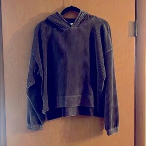 Cozy Ribbed Hoodie in grey- part of matching set